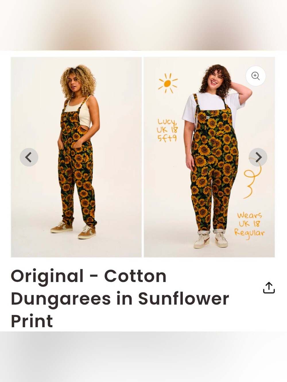 Lucy And Yak Sunflower Dungarees